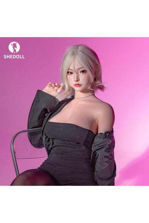 SHEDOLL 白露 168cm御姐支配者 D杯露肩黑裙-透光黑丝 可动口腔+加热夹吸体